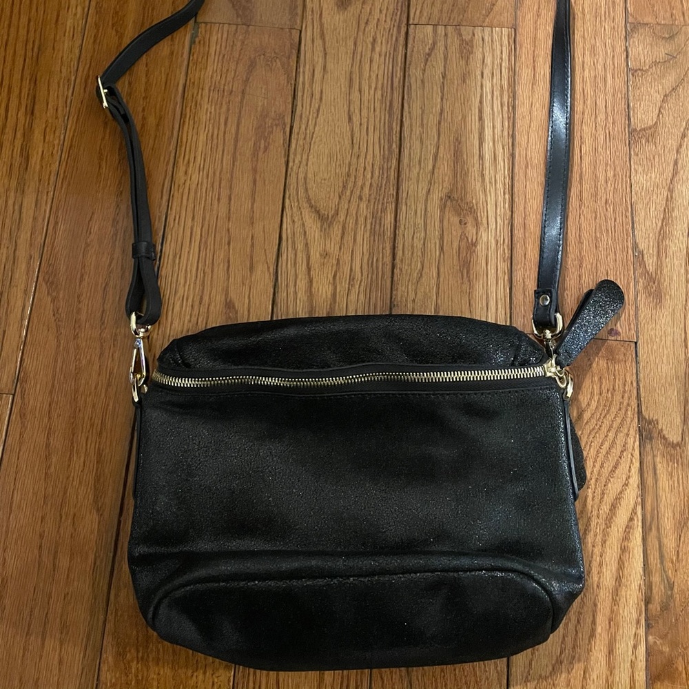 Black leather cross body